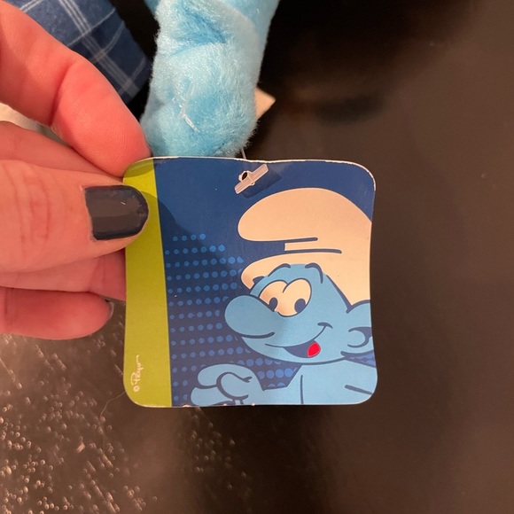 SMURFS GUTSY Smurf Irish Scottish plaid Blue Plush Kilt 17 inches - Picture 7 of 7